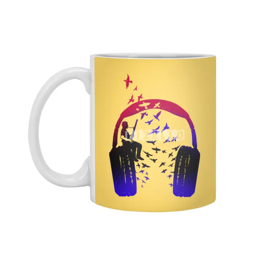 Headphone Music bassoon Beyaz Kupa