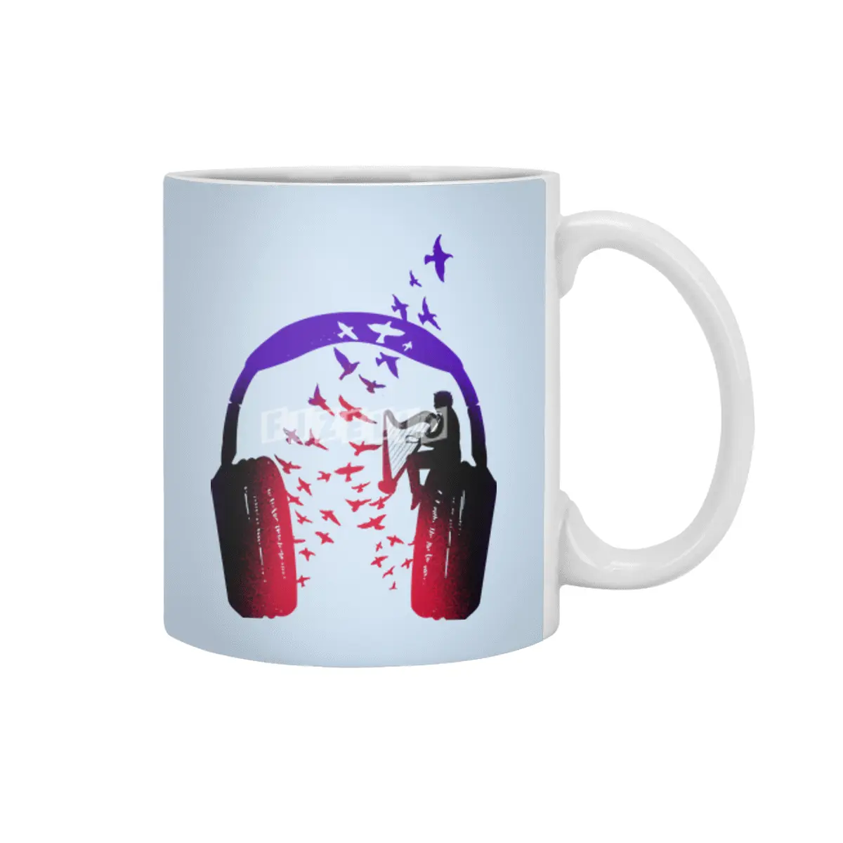 Headphone Music Harp Beyaz Kupa