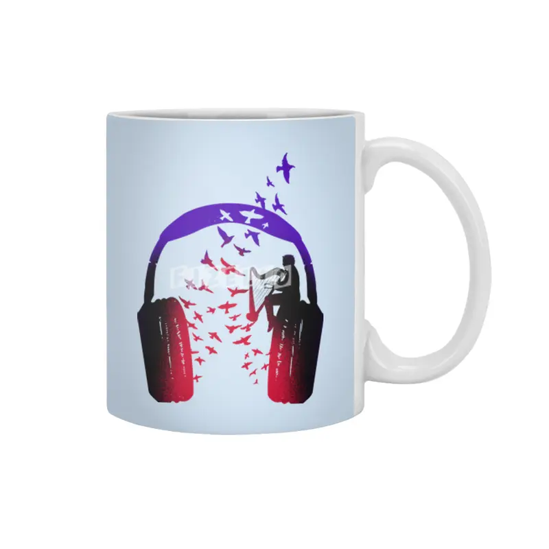 Headphone Music Harp Beyaz Kupa