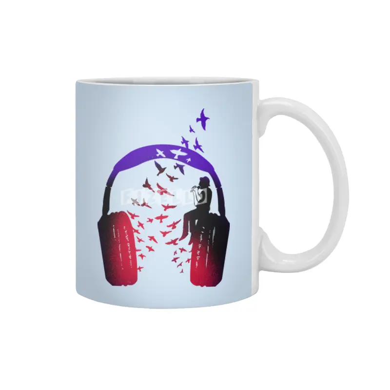Headphone Music Singer Beyaz Kupa