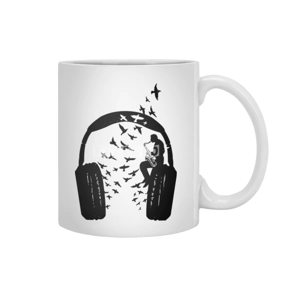 Headphone Saxophone Beyaz Kupa