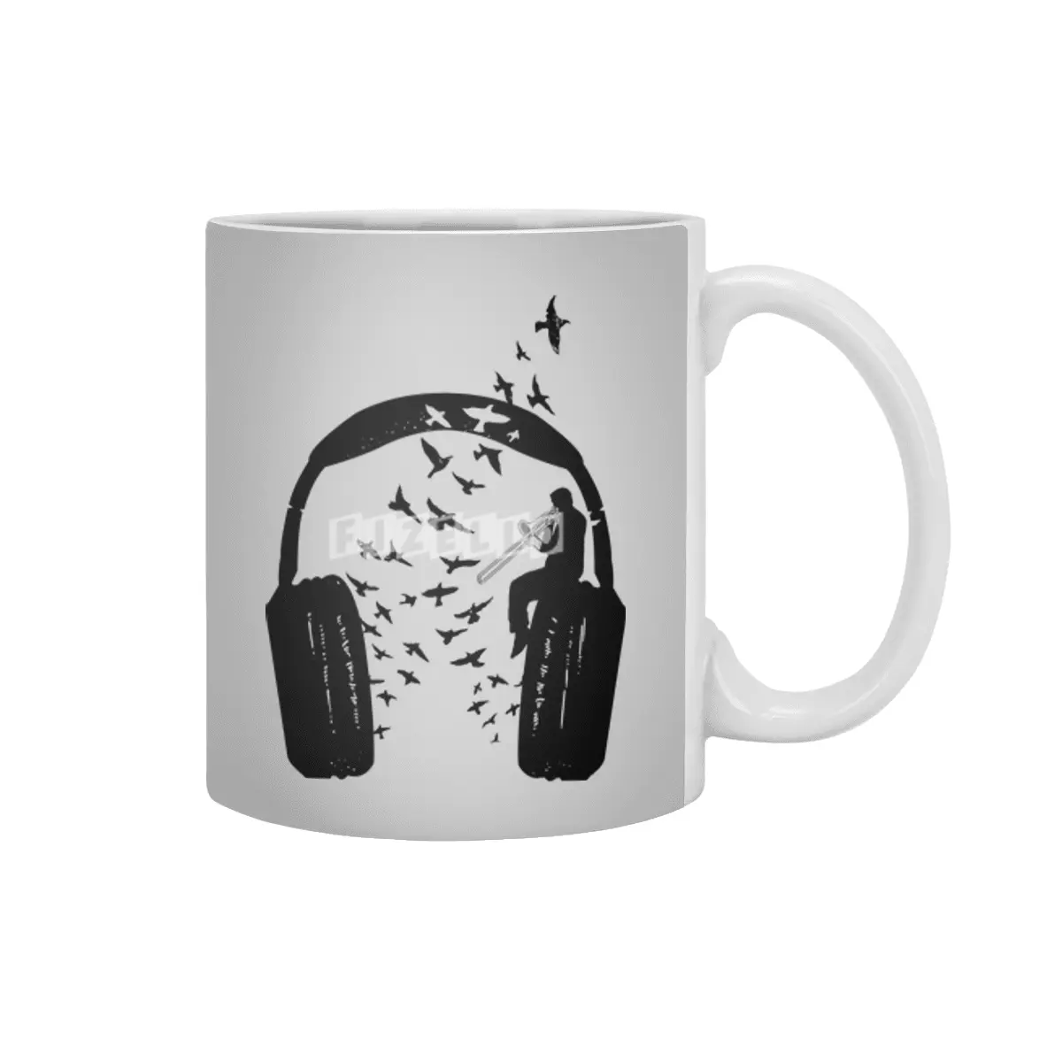 Headphone Trombone Beyaz Kupa