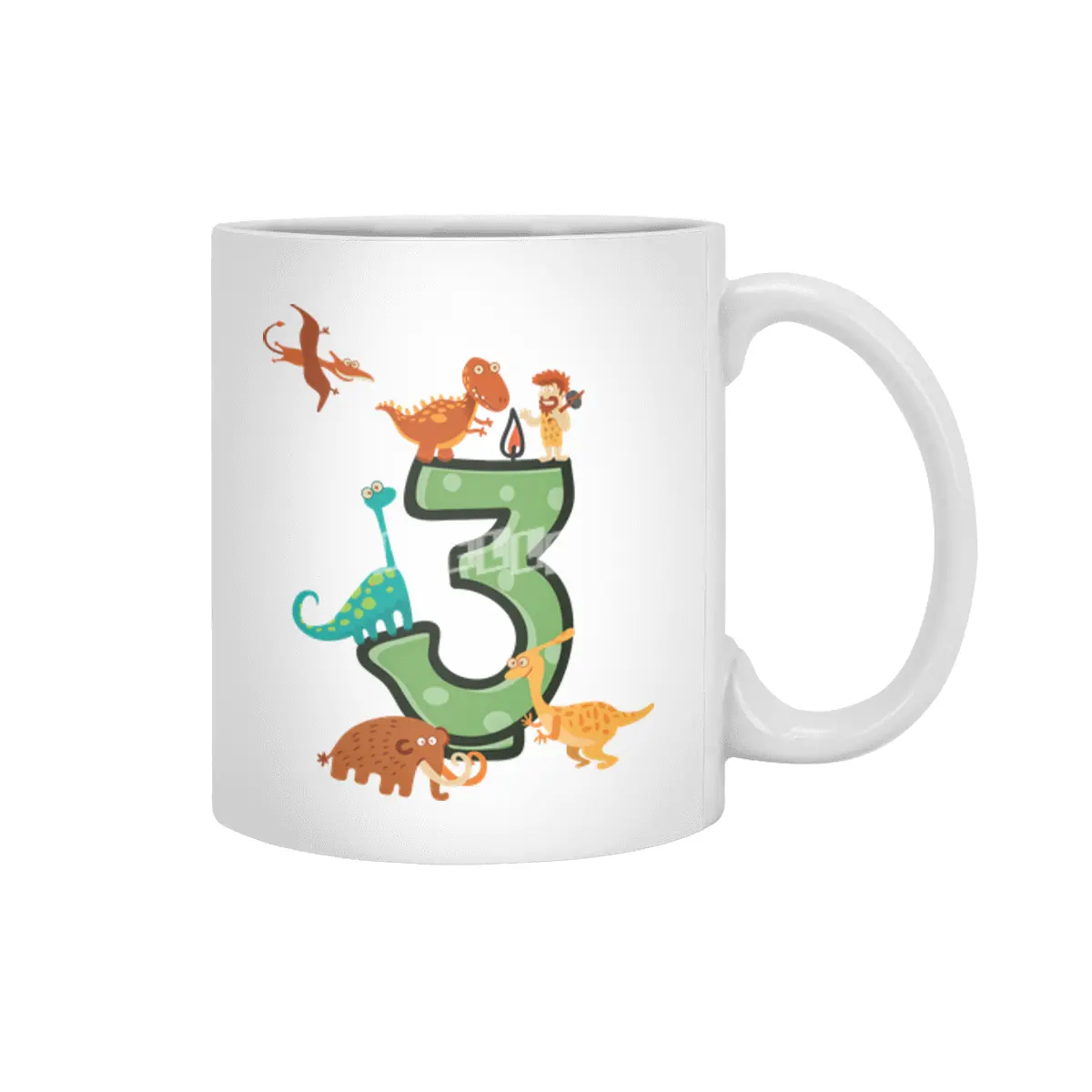 3 Year Dinosaur Birthday Shirt Dino Gift Beyaz Kupa