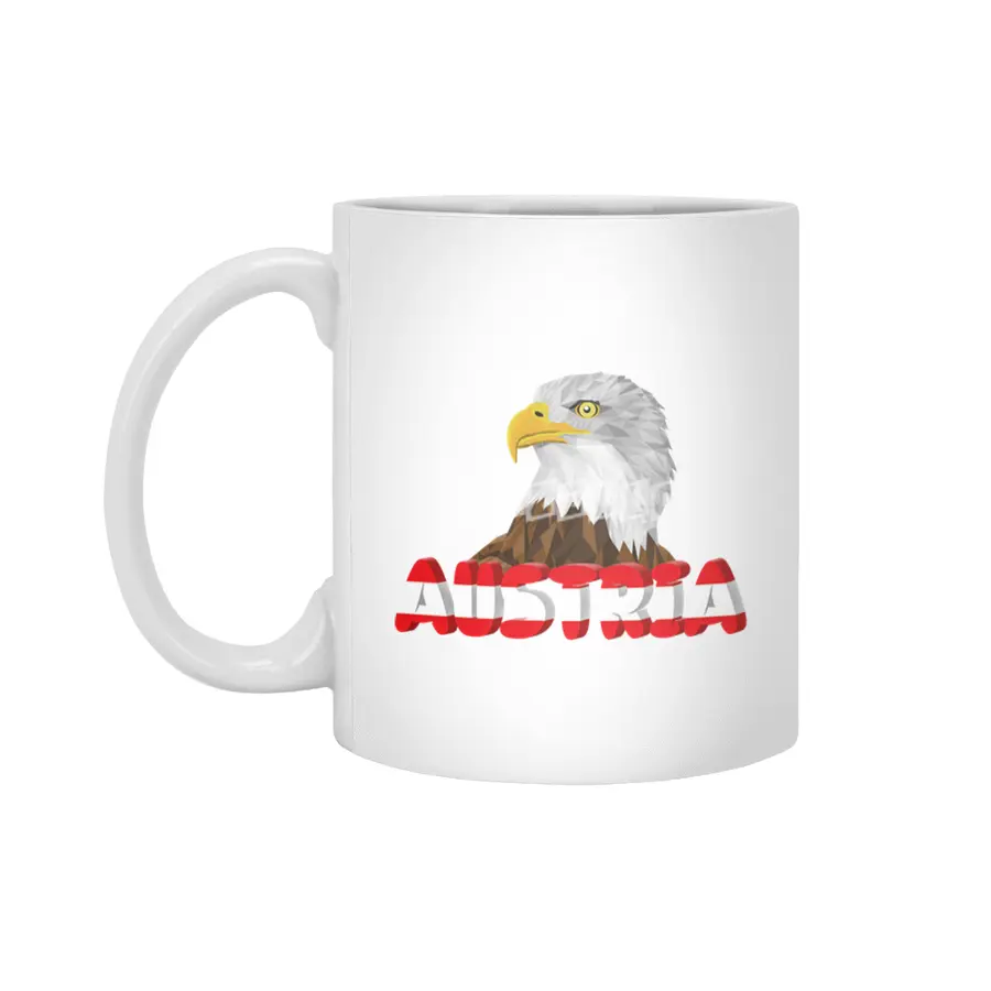 Austria Holiday Eagle Alps Mountains Gift Beyaz Kupa