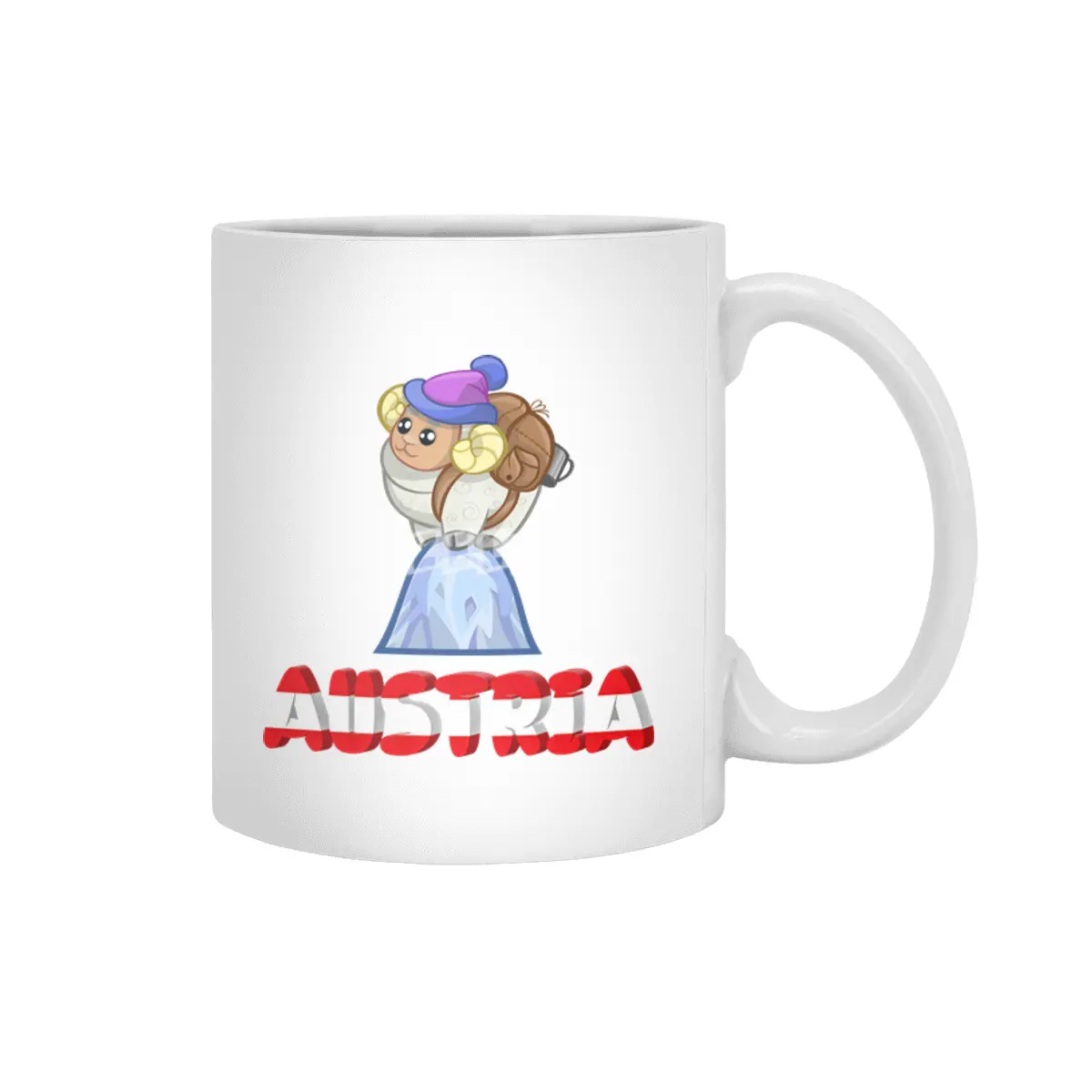 Austria Holiday Eagle Alps Mountains Gift Beyaz Kupa