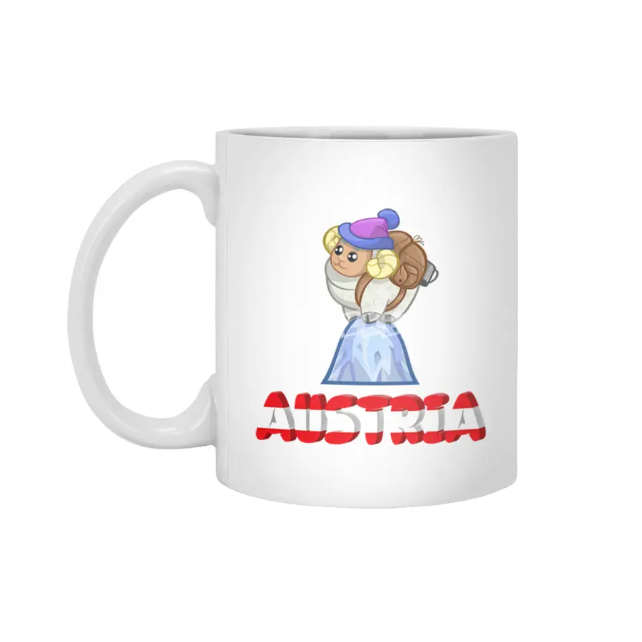 Austria Holiday Eagle Alps Mountains Gift Beyaz Kupa