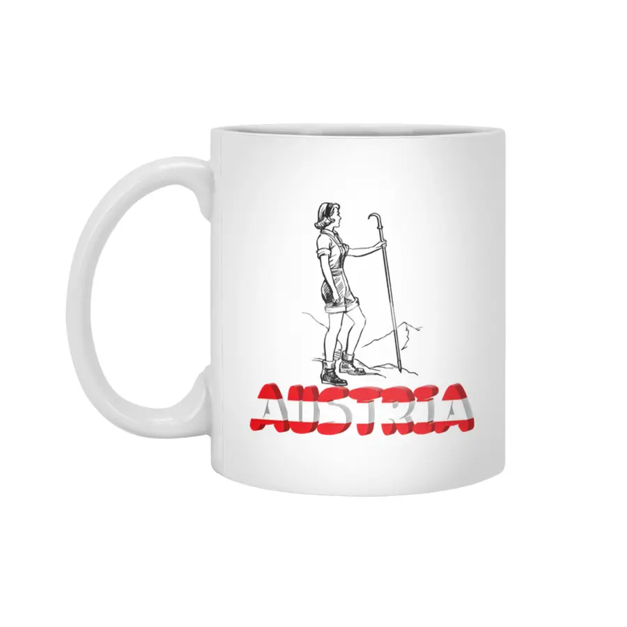 Austria Holiday Eagle Alps Mountains Gift Beyaz Kupa