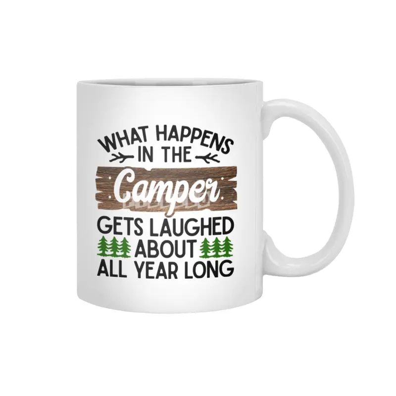 Camping Camper Vacation Motorhome Adventure Gift Beyaz Kupa