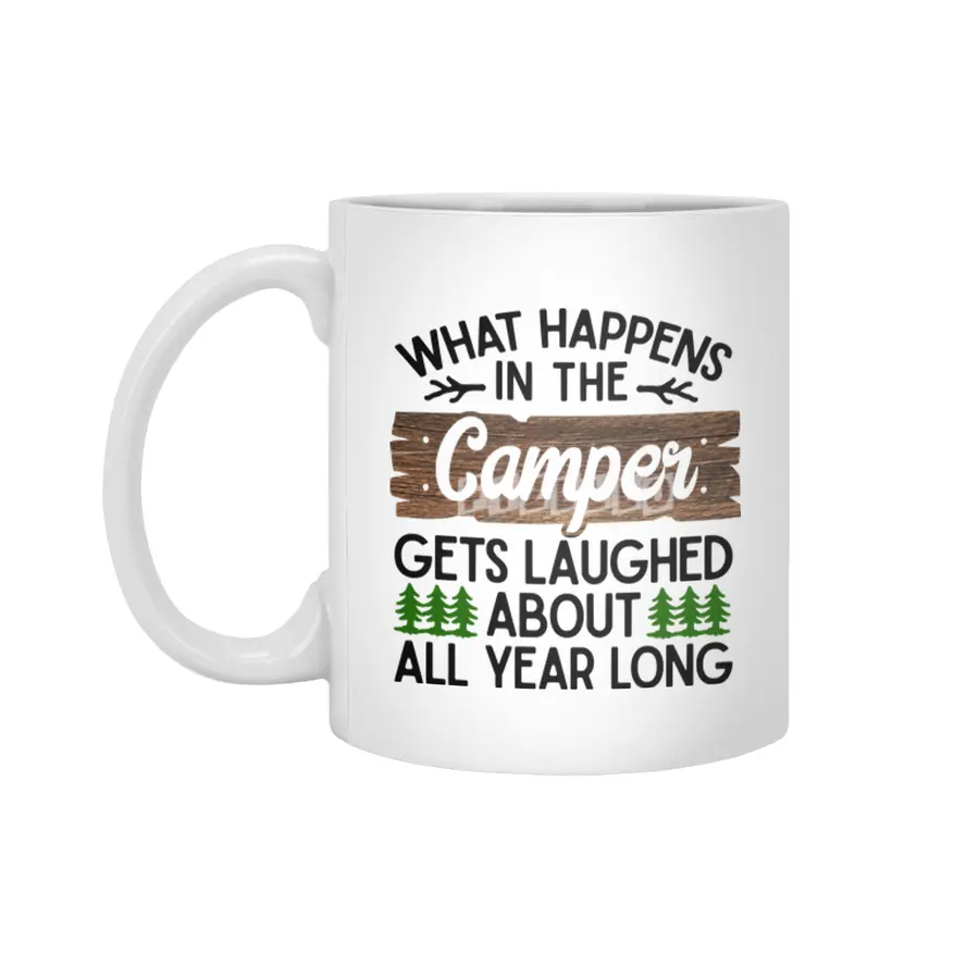 Camping Camper Vacation Motorhome Adventure Gift Beyaz Kupa