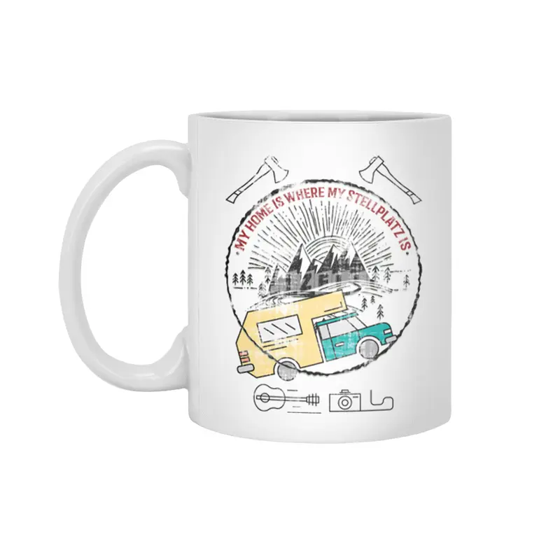 Camping Camper Vacation Motorhome Adventure Gift Beyaz Kupa