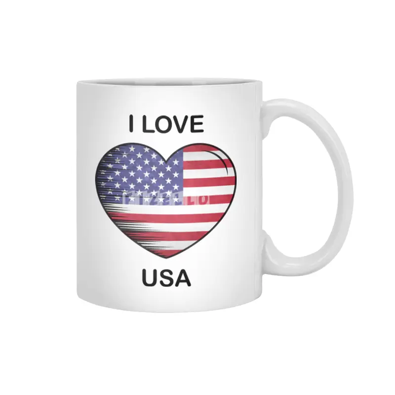I Love America USA, My Home, My Country Beyaz Kupa