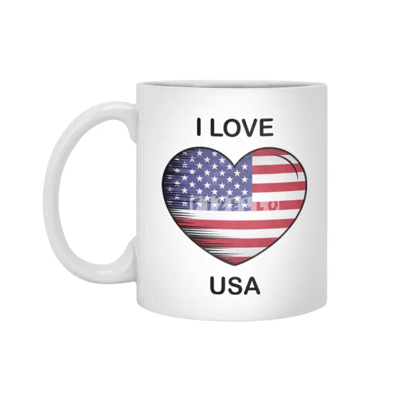 I Love America USA, My Home, My Country Beyaz Kupa