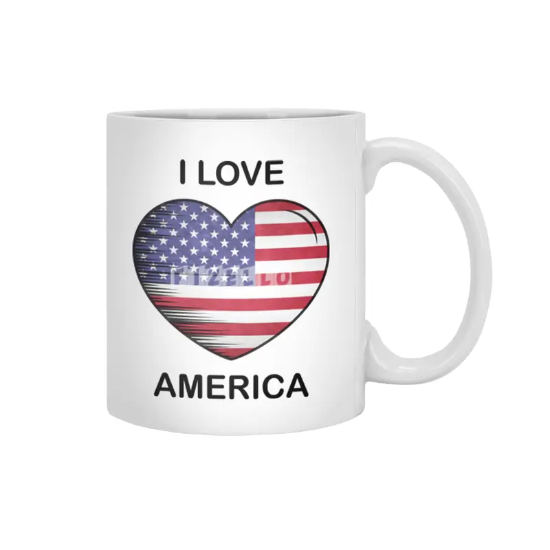 I Love America USA, My Home, My Country Beyaz Kupa