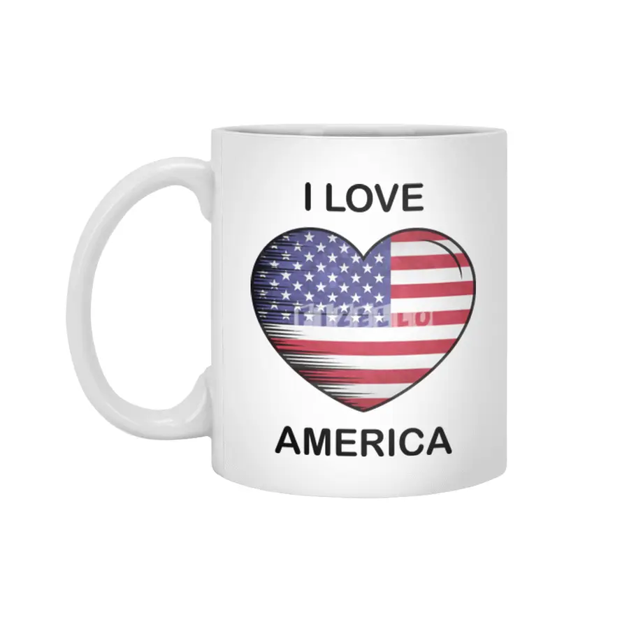 I Love America USA, My Home, My Country Beyaz Kupa