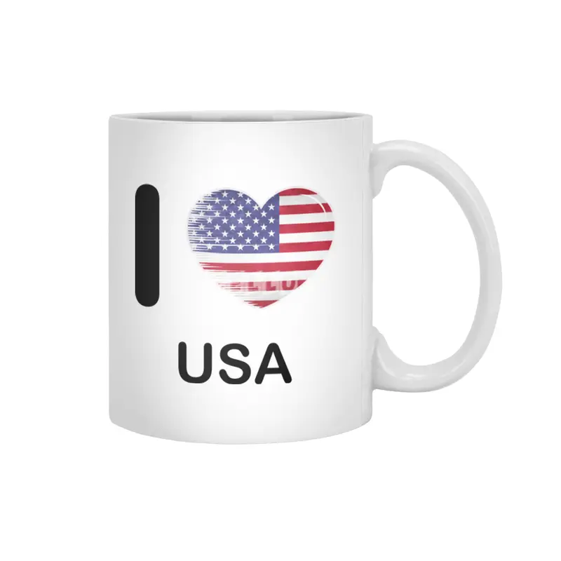I Love America USA, My Home, My Country Beyaz Kupa