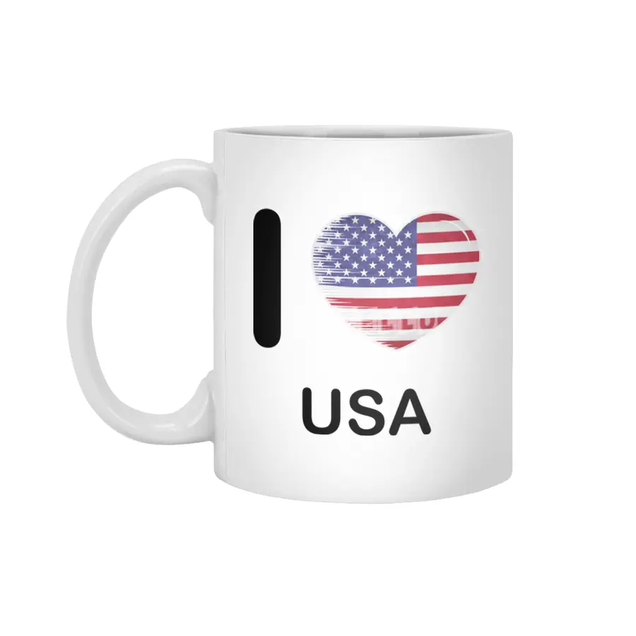 I Love America USA, My Home, My Country Beyaz Kupa