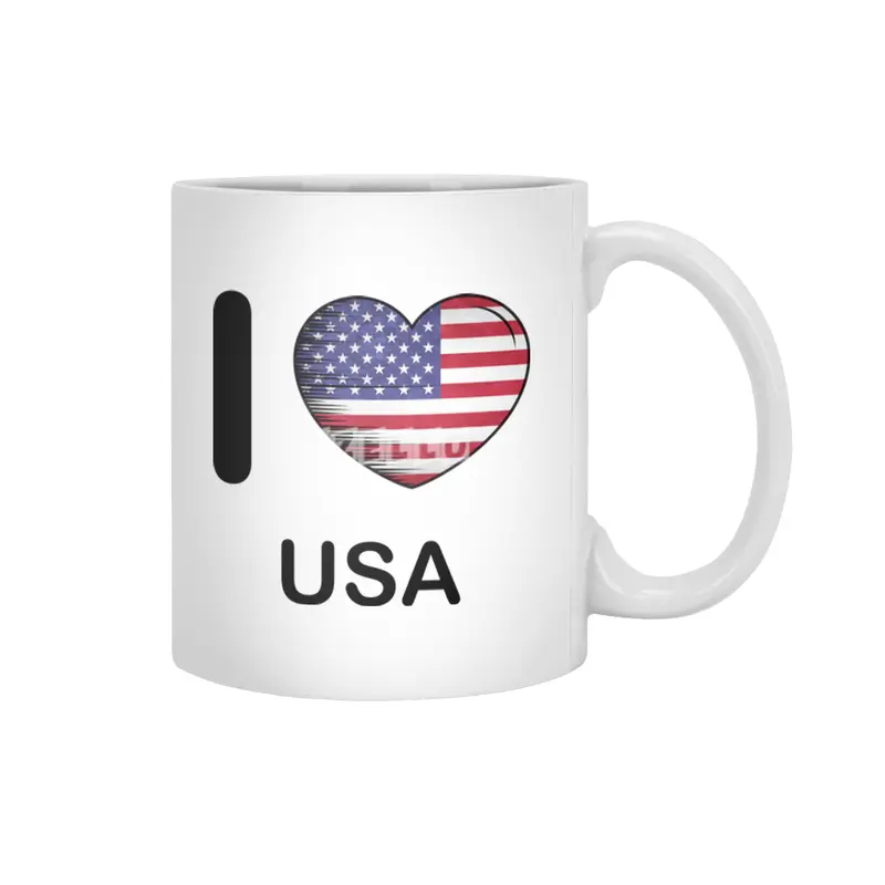 I Love America USA, My Home, My Country Beyaz Kupa