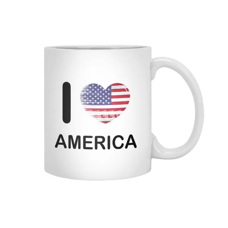 I Love America USA, My Home, My Country Beyaz Kupa