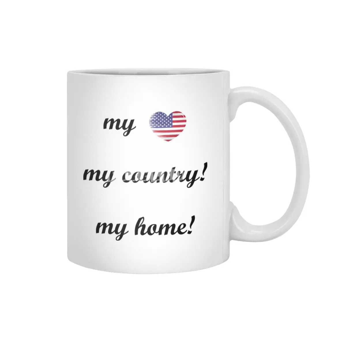 I Love America USA, My Home, My Country Beyaz Kupa