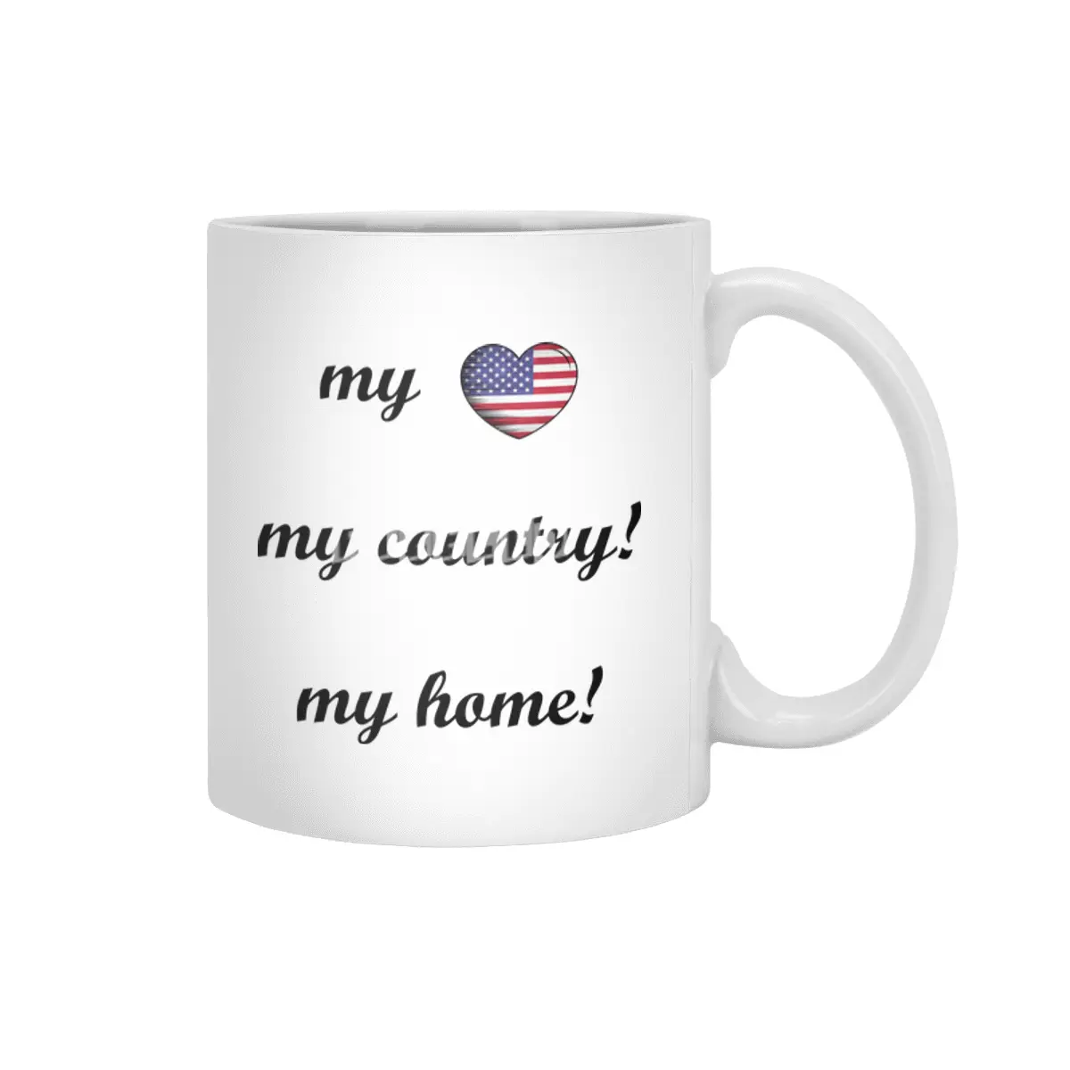 I Love America USA, My Home, My Country Beyaz Kupa