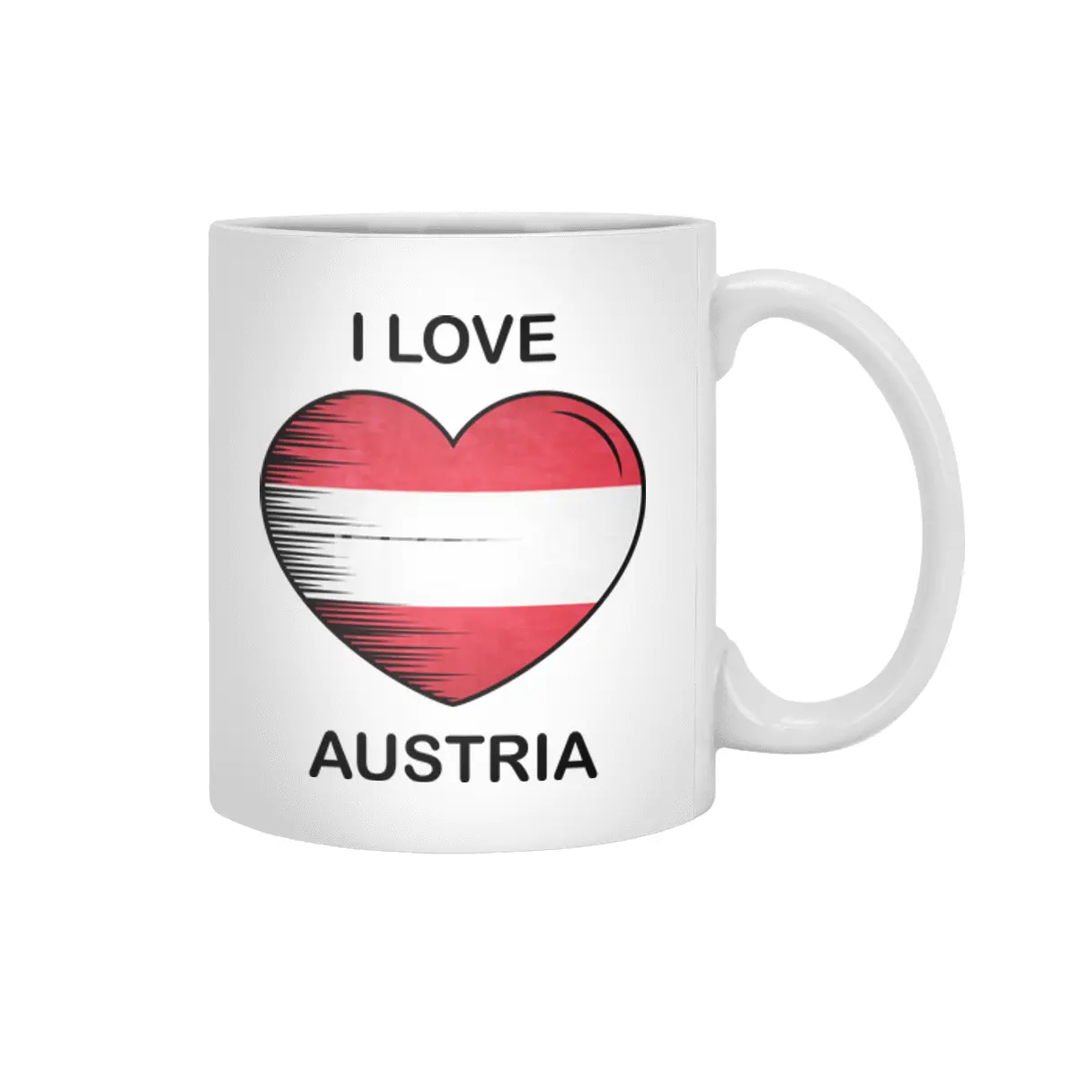 I Love Austria, My Homeland, My Country Beyaz Kupa