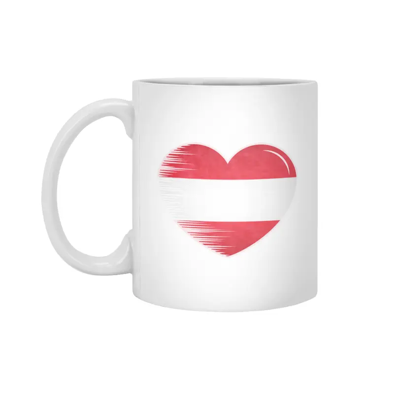 I Love Austria, My Homeland, My Country Beyaz Kupa