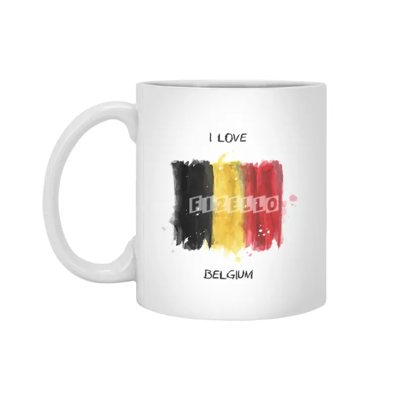 I Love Belgium, My Home, My Country Beyaz Kupa