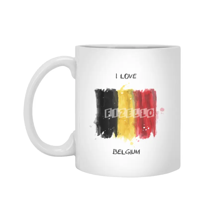 I Love Belgium, My Home, My Country Beyaz Kupa