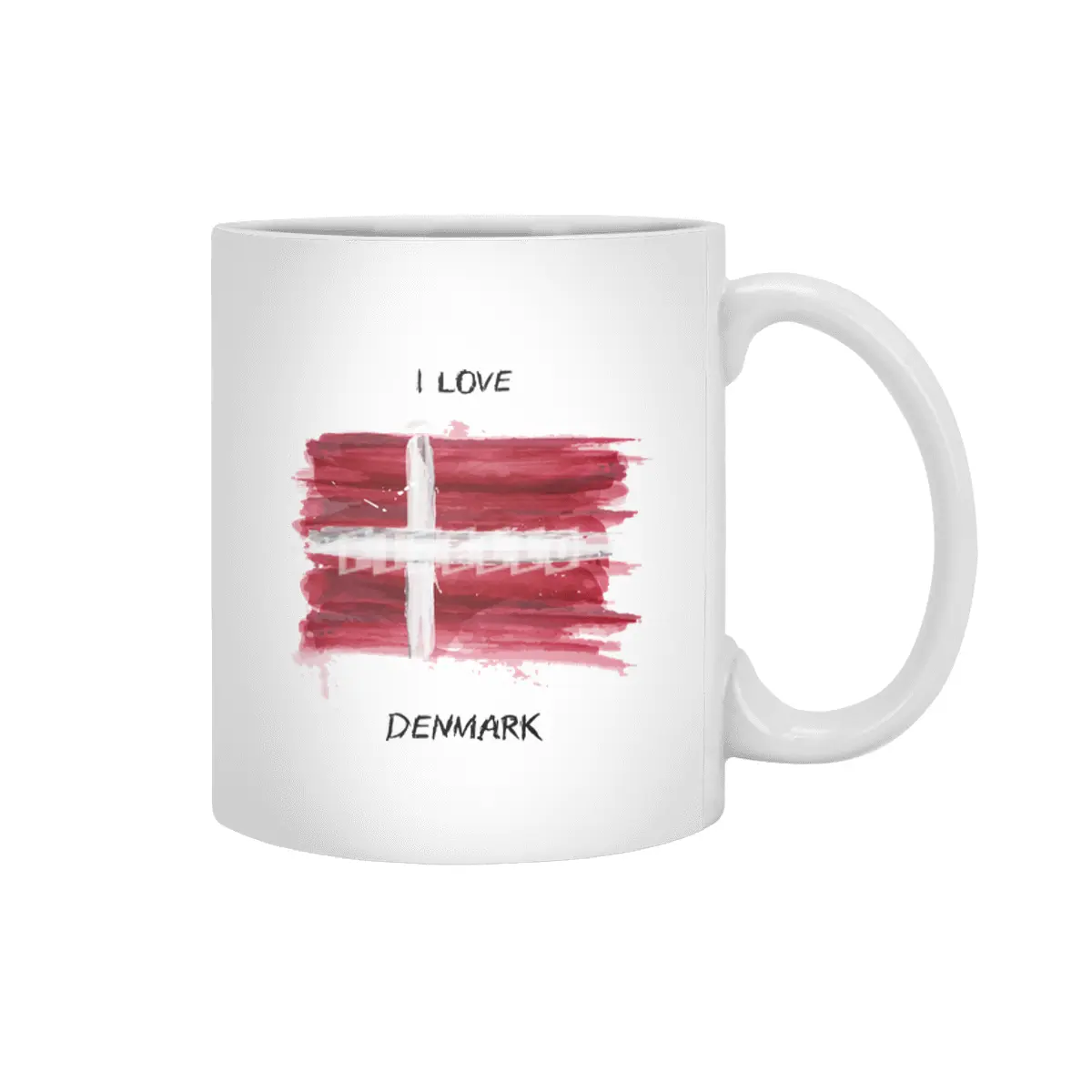I Love Denmark, My Home, My Country Beyaz Kupa