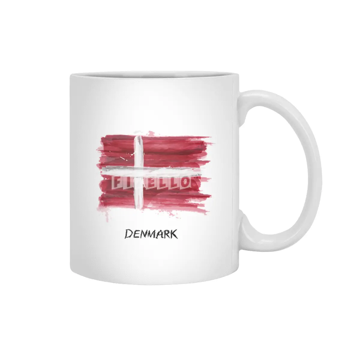 I Love Denmark, My Home, My Country Beyaz Kupa
