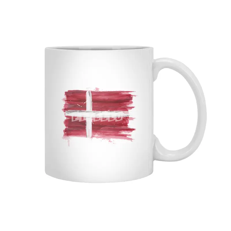 I Love Denmark, My Home, My Country Beyaz Kupa