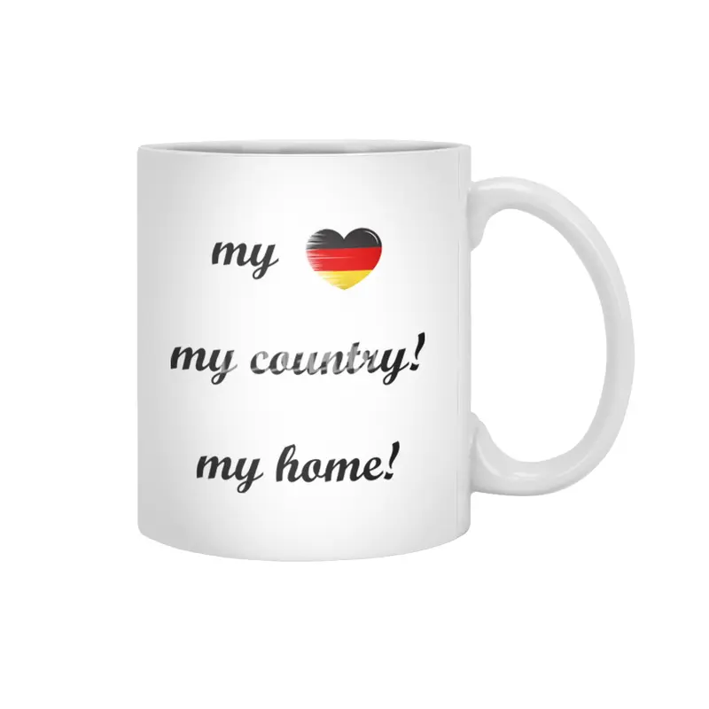 I Love Germany, My Home, My Country Beyaz Kupa