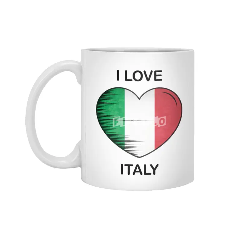 I Love Italy, My Home, My Country Beyaz Kupa