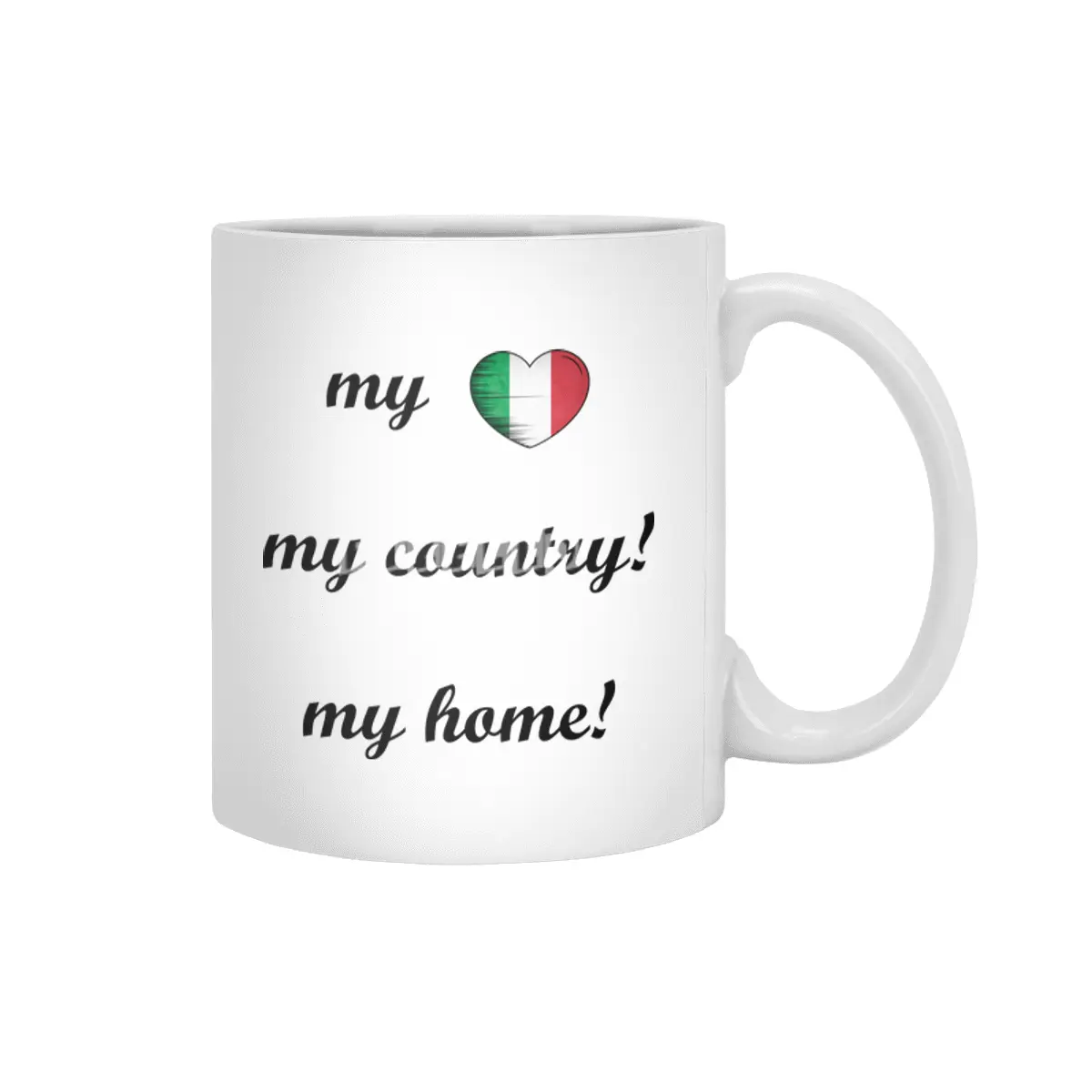 I Love Italy, My Home, My Country Beyaz Kupa