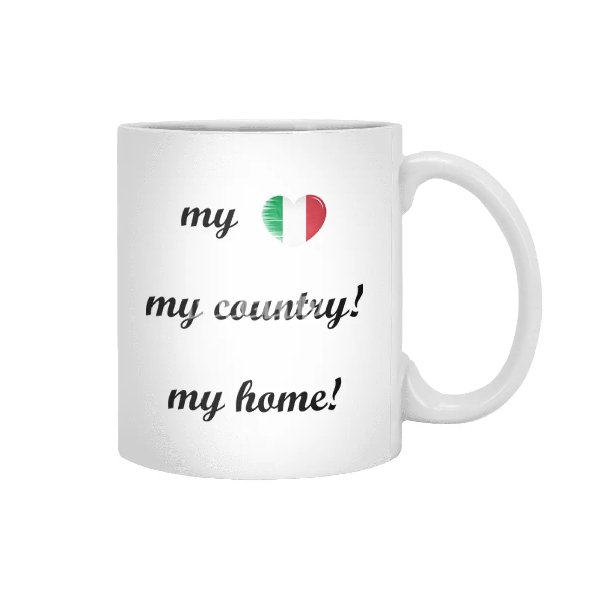 I Love Italy, My Home, My Country Beyaz Kupa