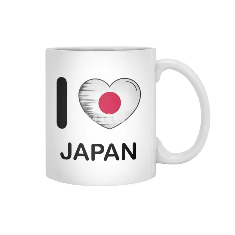 I Love Japan, My Home, My Country Beyaz Kupa
