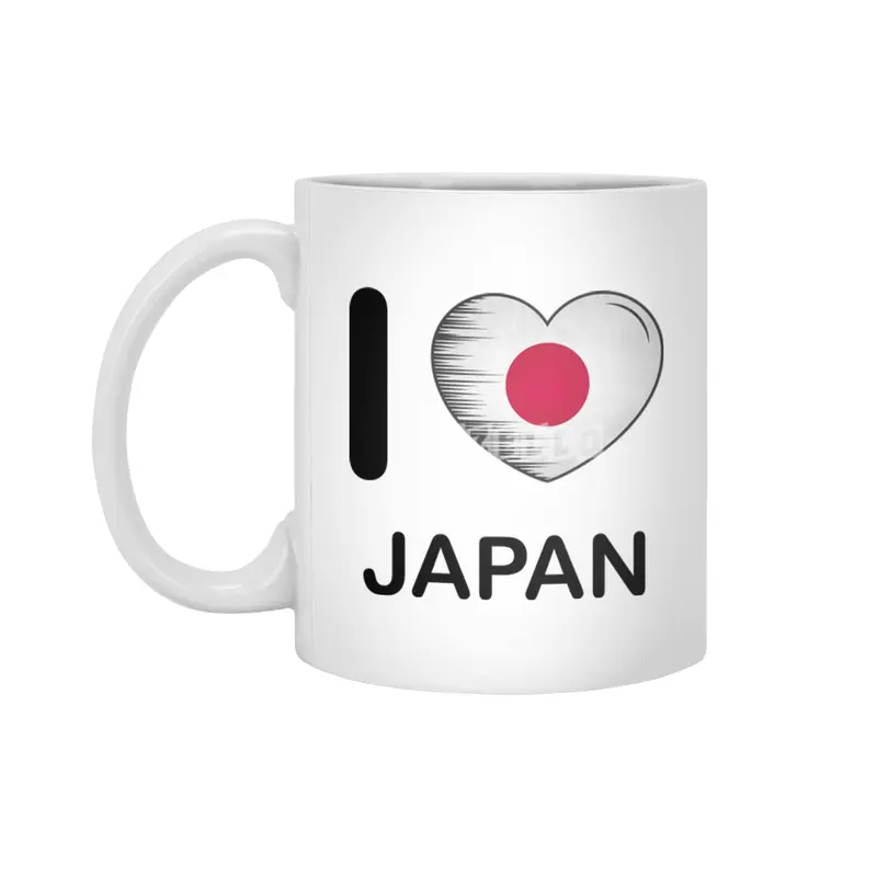 I Love Japan, My Home, My Country Beyaz Kupa