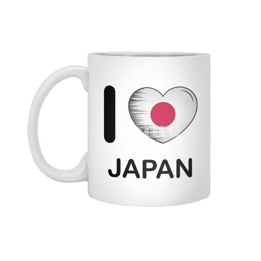 I Love Japan, My Home, My Country Beyaz Kupa