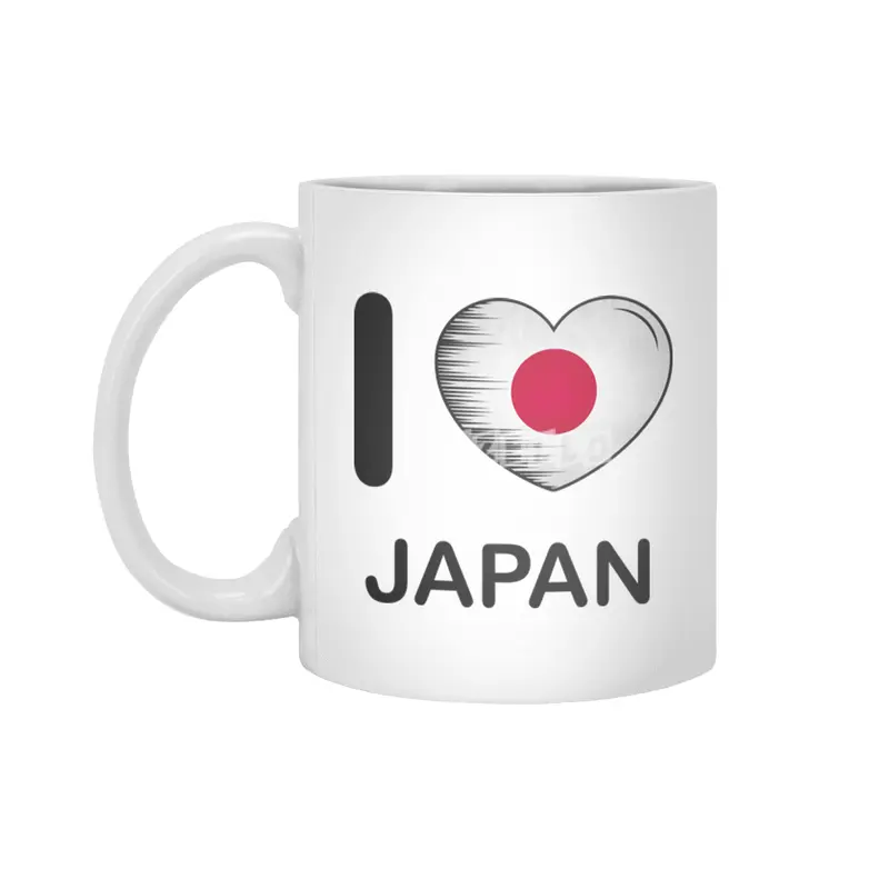 I Love Japan, My Home, My Country Beyaz Kupa