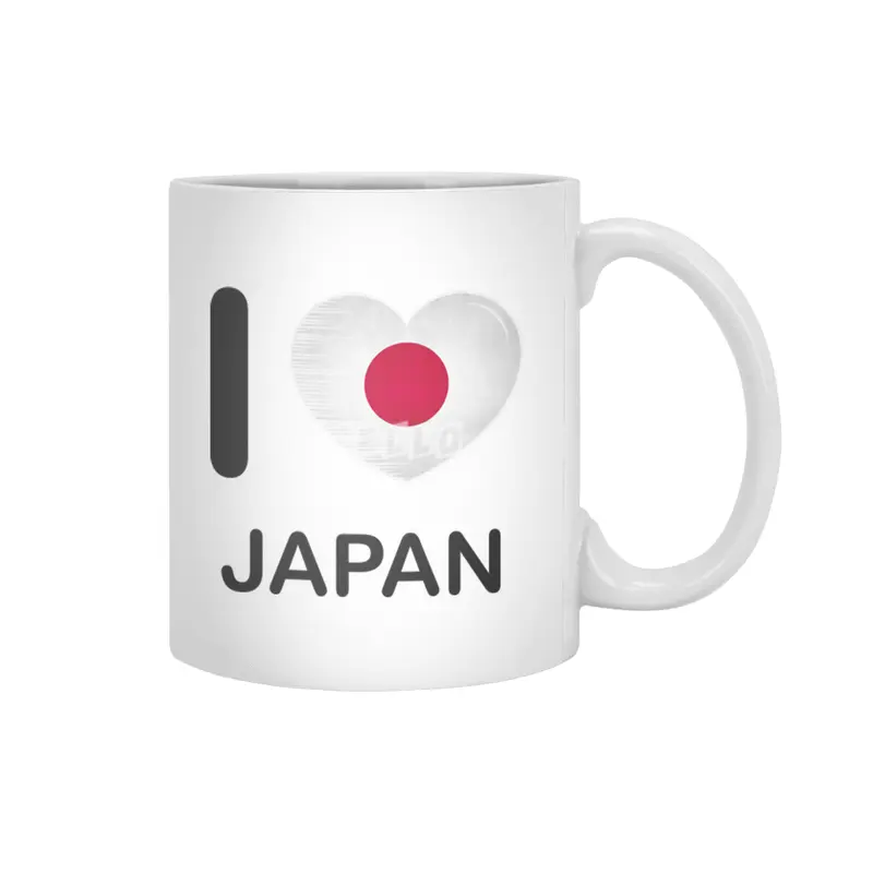 I Love Japan, My Home, My Country Beyaz Kupa