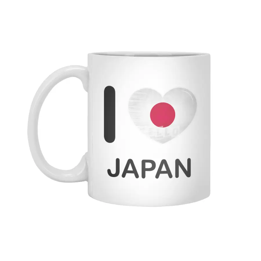 I Love Japan, My Home, My Country Beyaz Kupa
