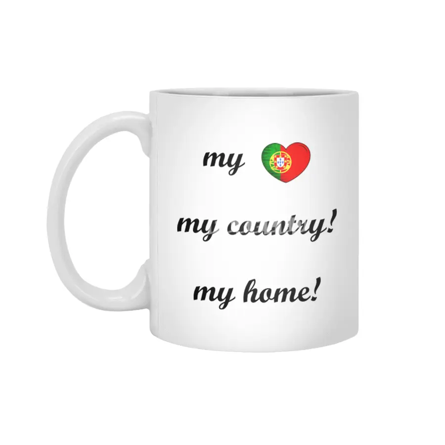 I Love Portugal, My Home, My Country Beyaz Kupa