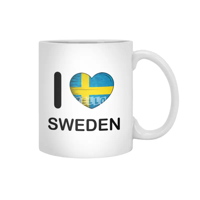I Love Sweden, My Home, My Country, my Heart Beyaz Kupa