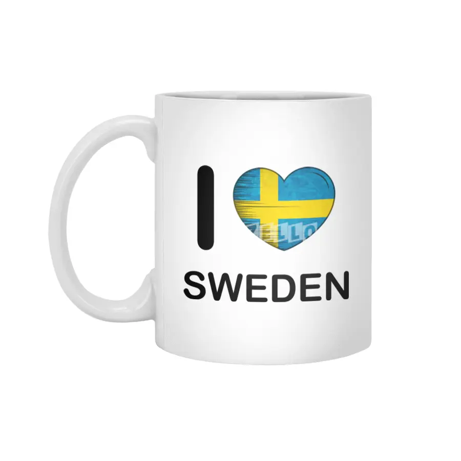 I Love Sweden, My Home, My Country, my Heart Beyaz Kupa
