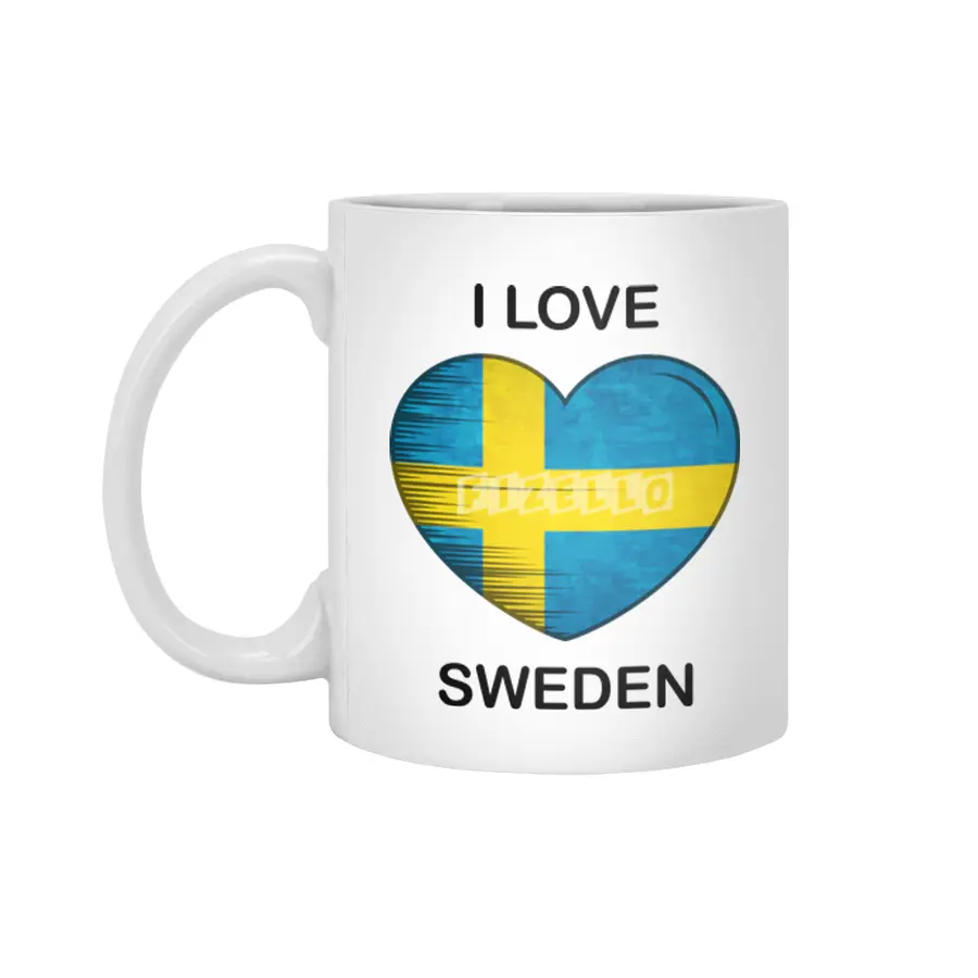 I Love Sweden, My Home, My Country, my Heart Beyaz Kupa