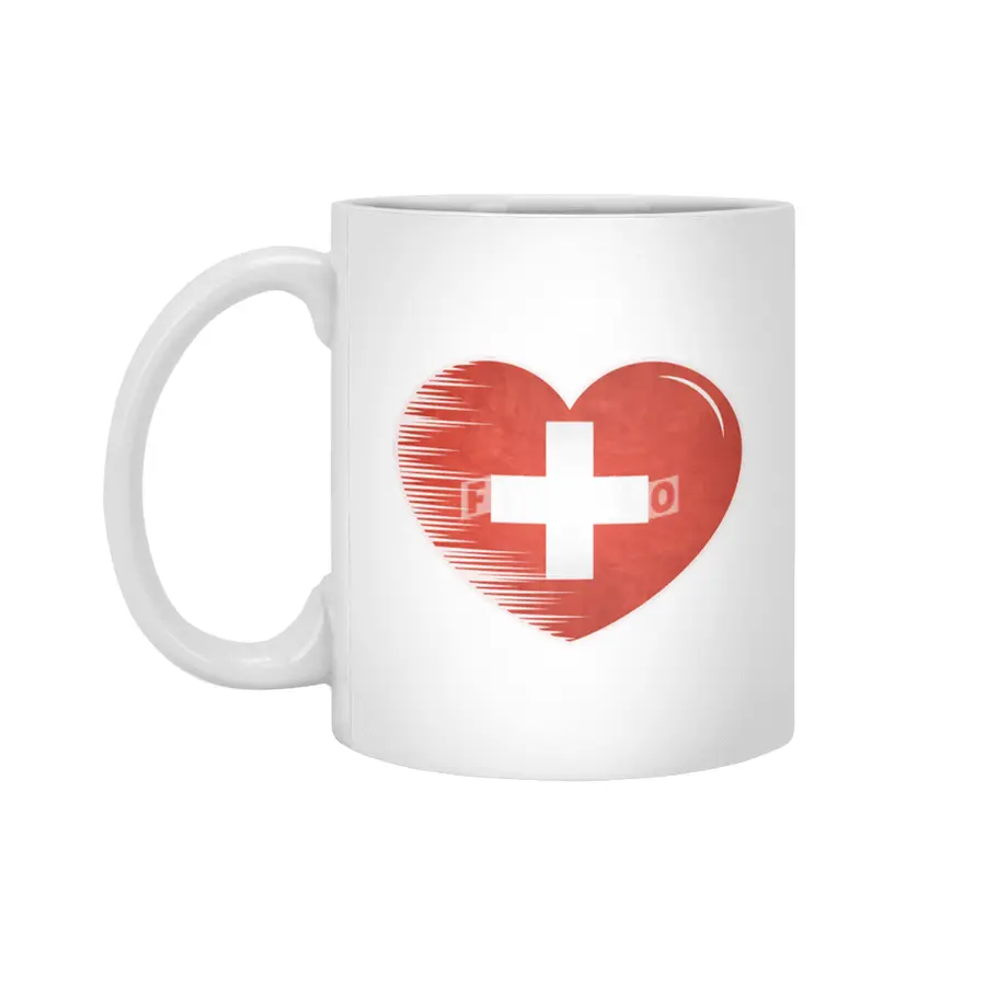 I Love Switzerland, My Home, My Country Beyaz Kupa