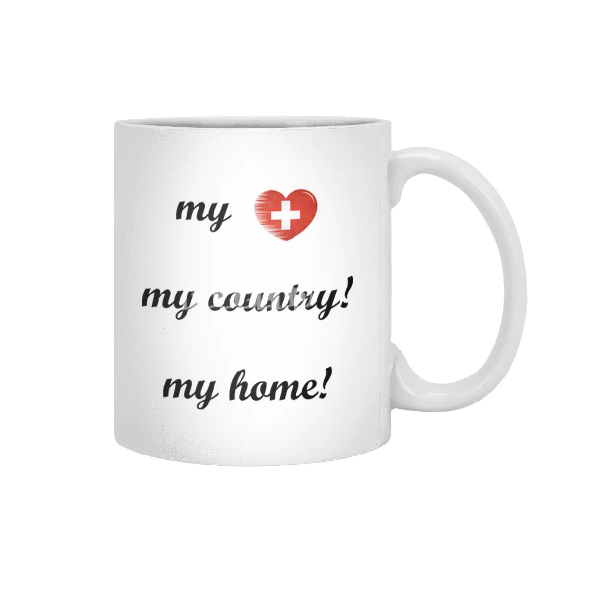 I Love Switzerland, My Home, My Country Beyaz Kupa