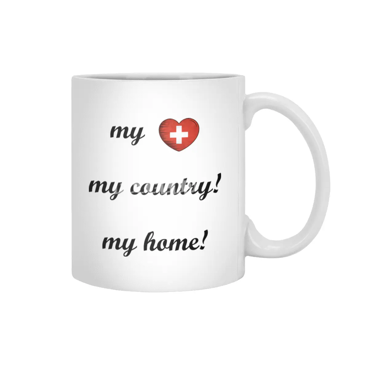 I Love Switzerland, My Home, My Country Beyaz Kupa