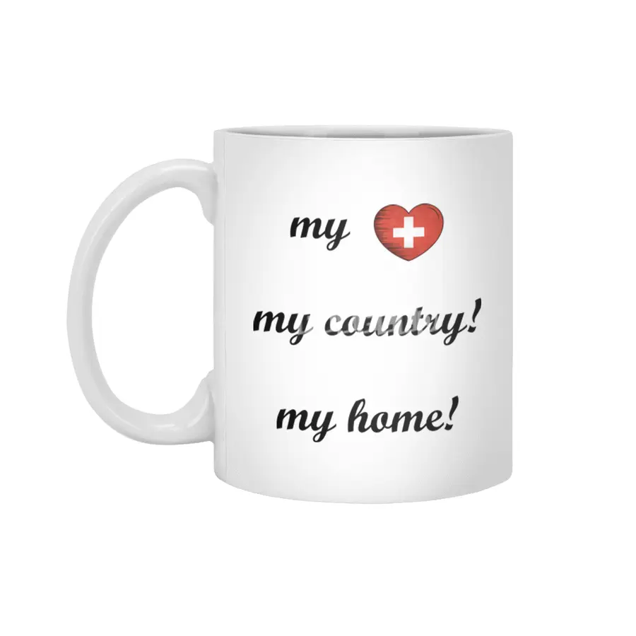 I Love Switzerland, My Home, My Country Beyaz Kupa