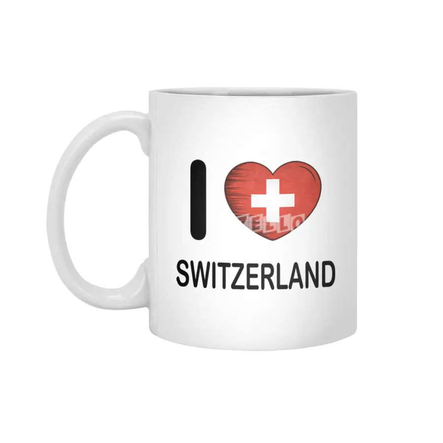 I Love Switzerland, My Home, My Country Beyaz Kupa